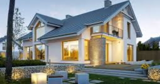 Частный дом в современном стиле в зиме - строительство от 136162 рублей