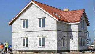 Построить двухэтажный дом из газобетона в зиме - Строй-Зма от 136162 рублей
