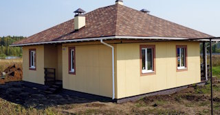 Одноэтажный дом из панелей под ключ в зиме - Строй-Зма от 136162 рублей